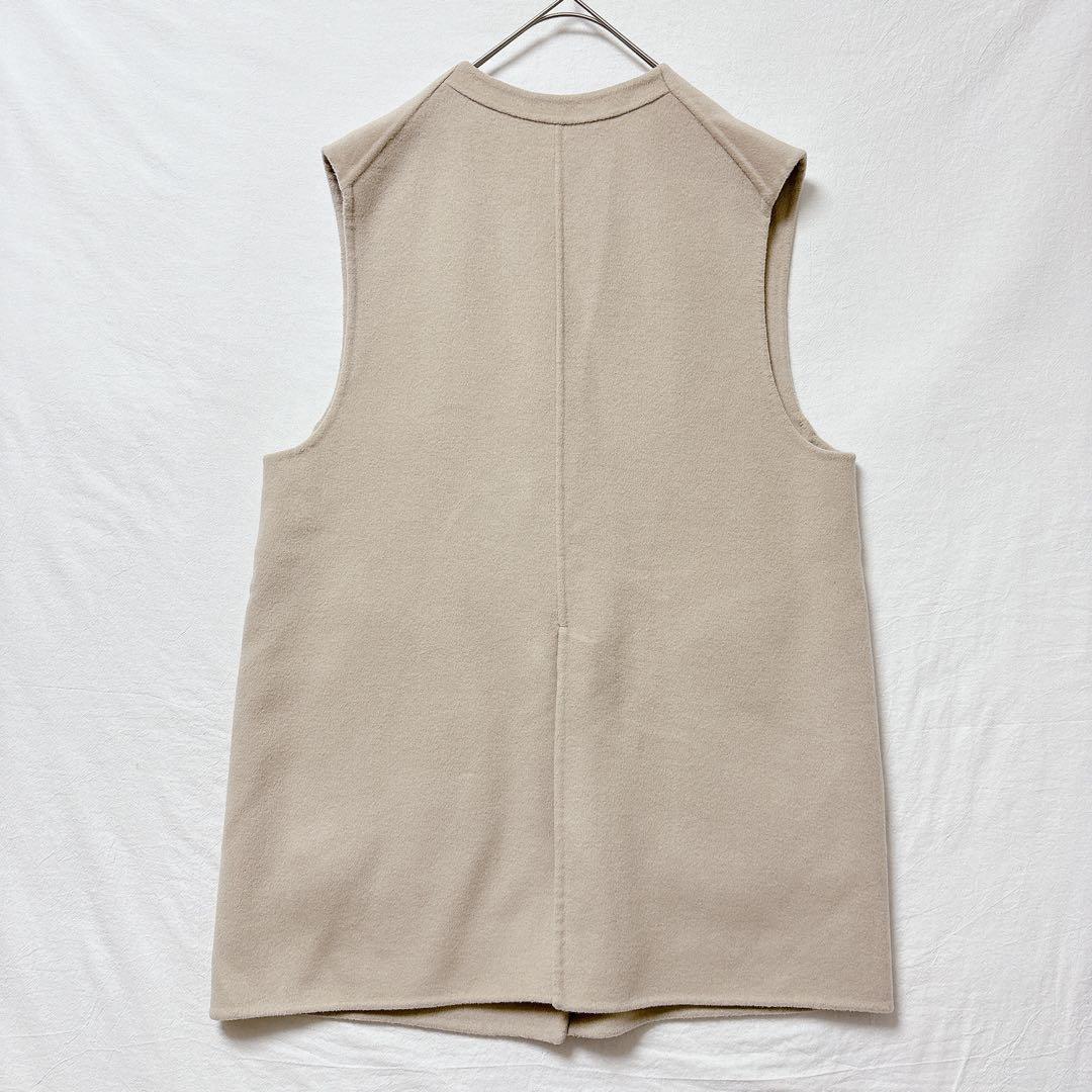 イエナ◆ジレ ベスト ベージュ ウール100％ Vネック レイヤード 大人女子