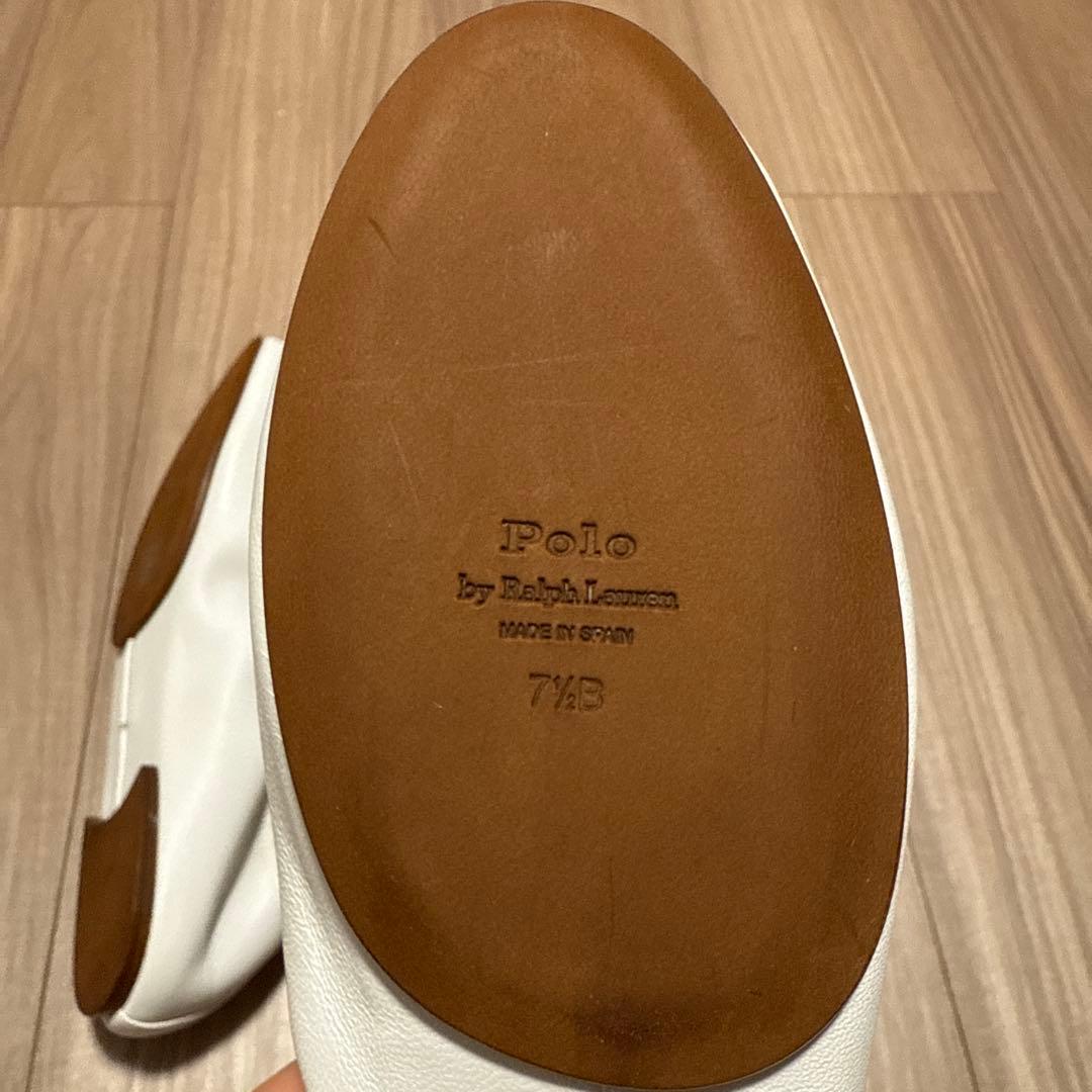 ホワイトバレエシューズ レザー製