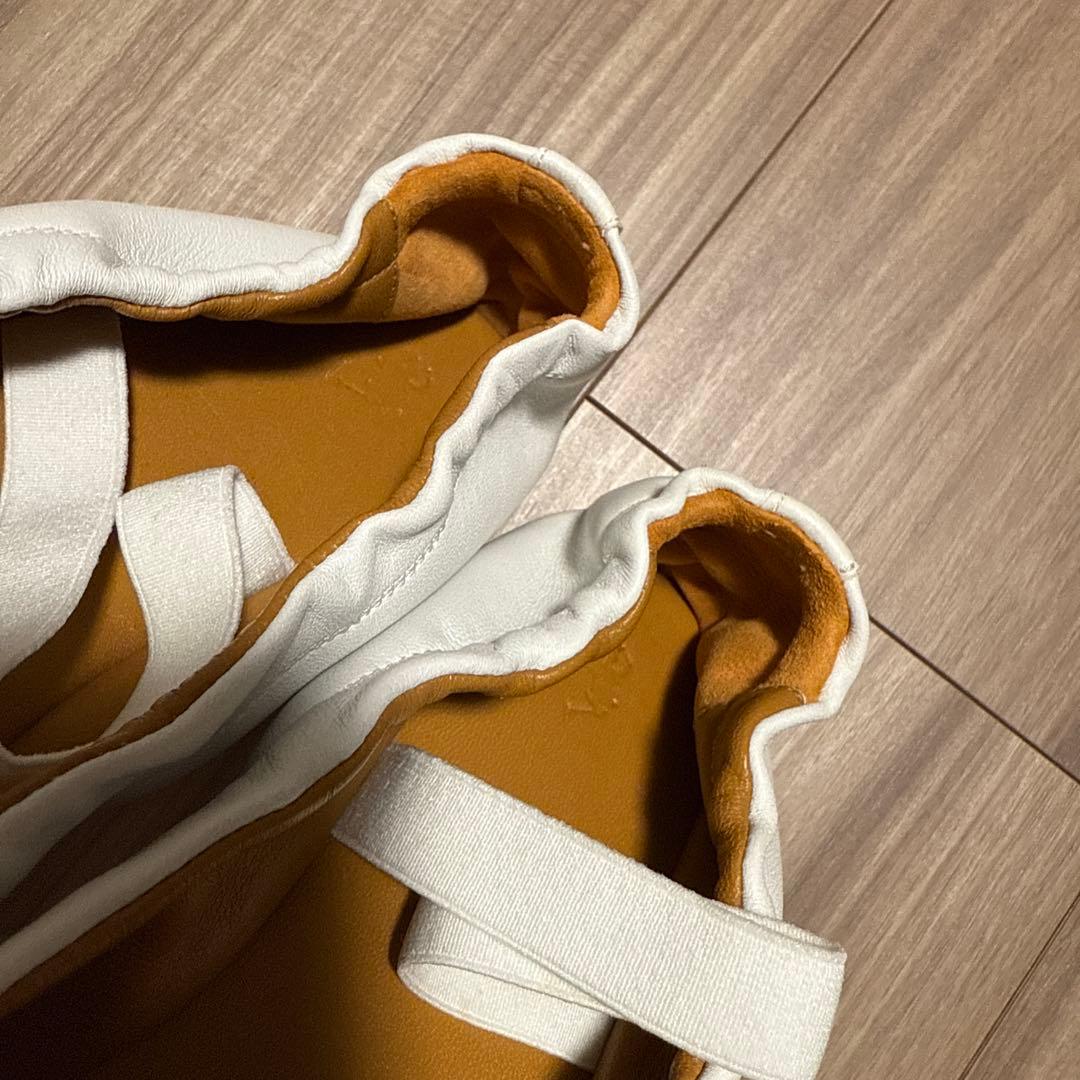 ホワイトバレエシューズ レザー製