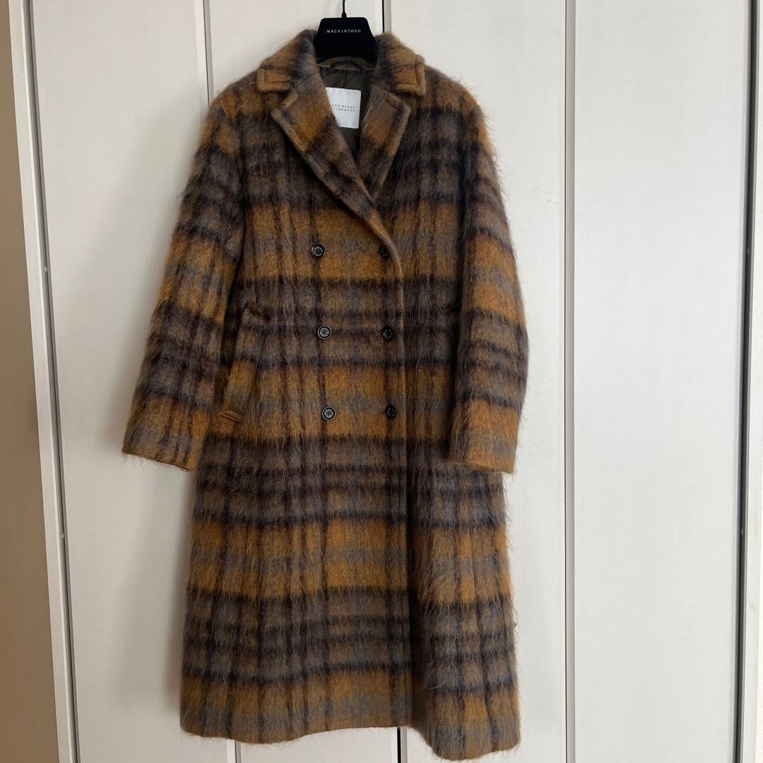 マッキントッシュフィロソフィー　シャギーチェックコート