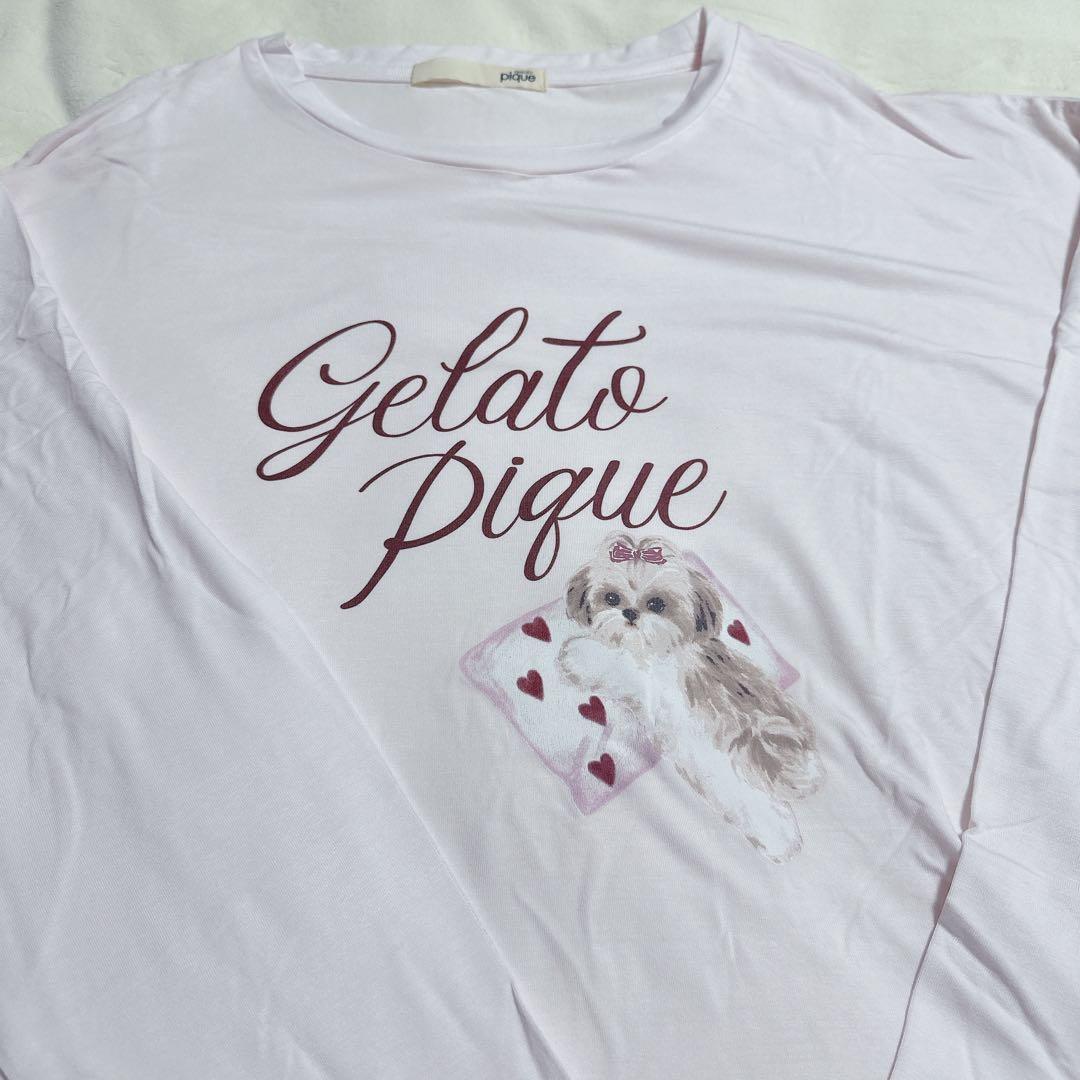 新品　ジェラートピケ　シーズー　犬　セットアップ　パジャマ　ルームウェア　ピンク