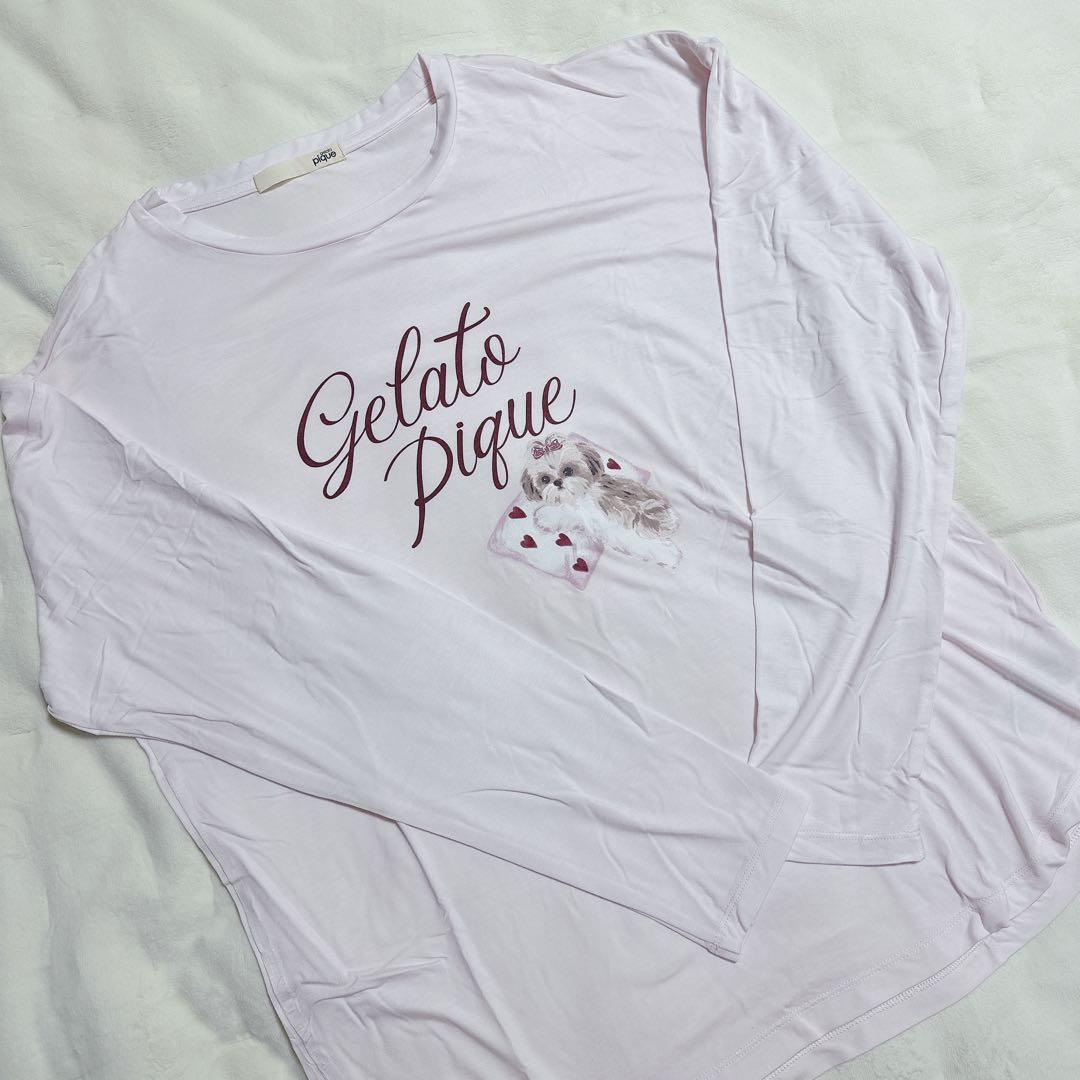 新品　ジェラートピケ　シーズー　犬　セットアップ　パジャマ　ルームウェア　ピンク