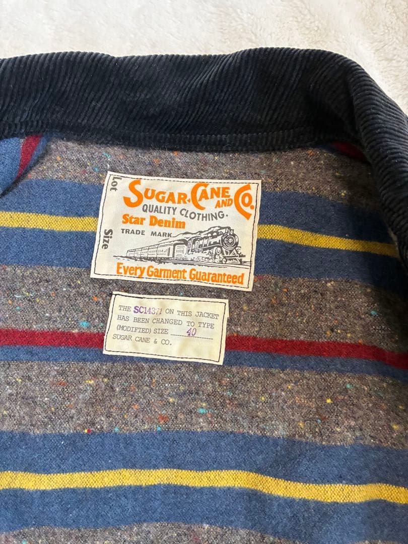 SUGAR CANE シュガーケーン　コーデュロイカバーオール黒40