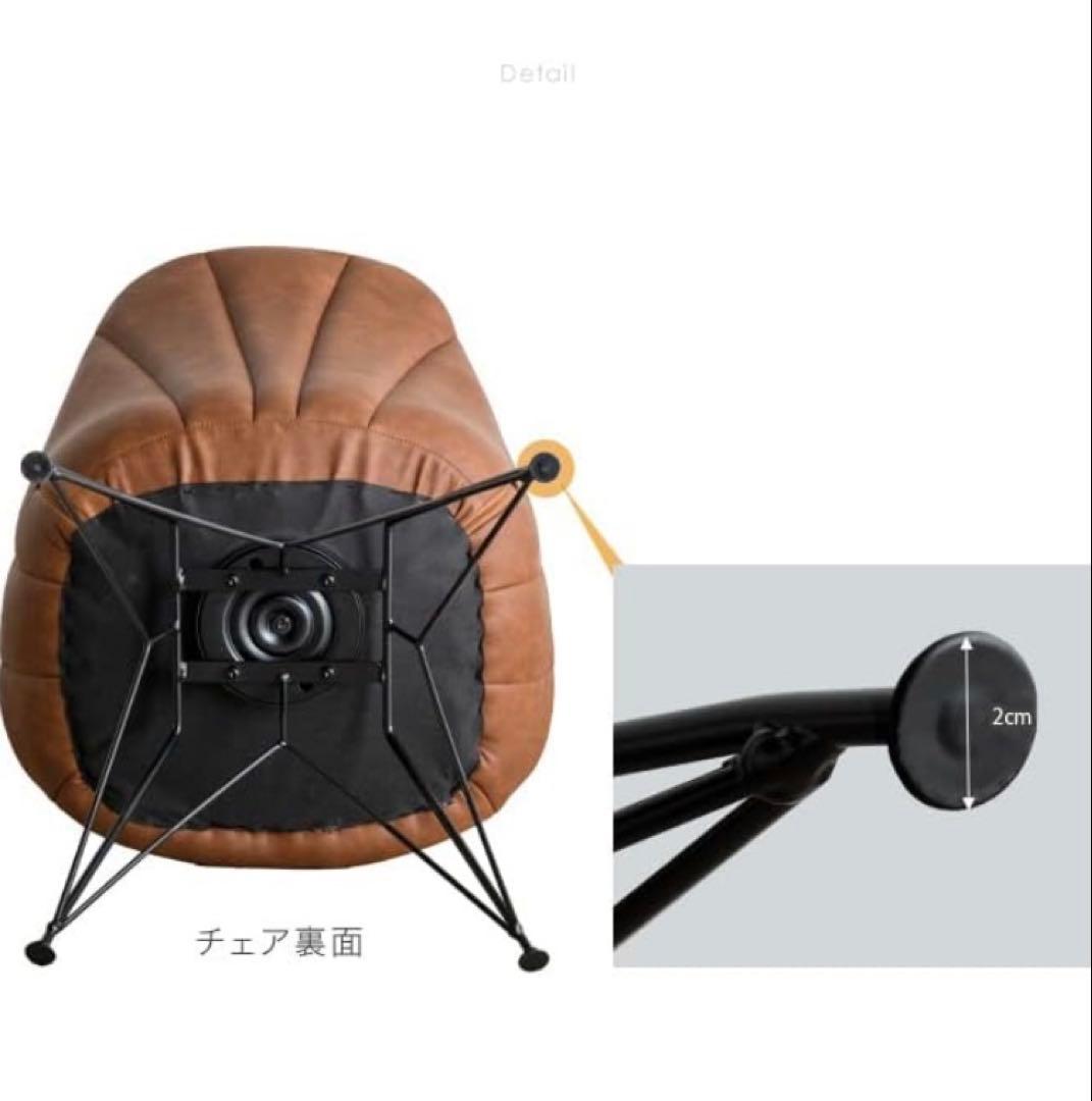 タンスのゲン回転式 ダイニングチェア 肘付 座面高45cm ブラウン　2脚セット