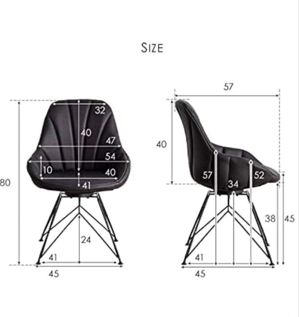 タンスのゲン回転式 ダイニングチェア 肘付 座面高45cm ブラウン　2脚セット