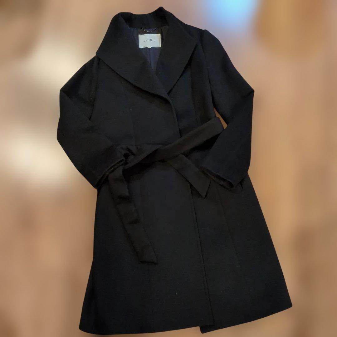 UNTITLED ウール　スタンドカラー ロングコート