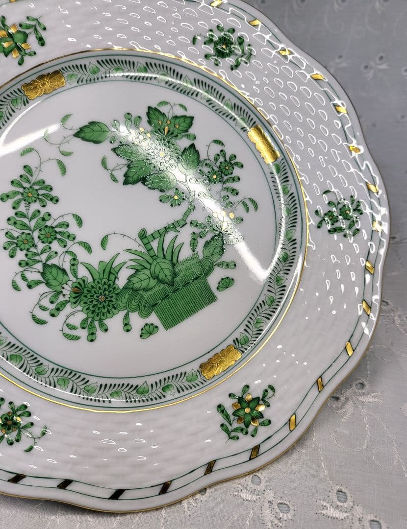 2枚✨未使用近✨ヘレンド インドの華 プレート 19cm皿 デザート