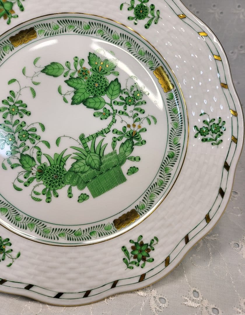 2枚✨未使用近✨ヘレンド インドの華 プレート 19cm皿 デザート