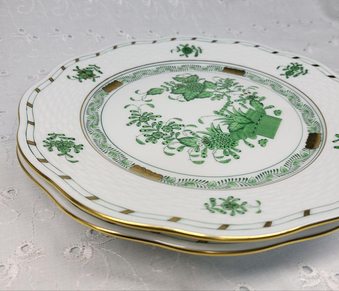 2枚✨未使用近✨ヘレンド インドの華 プレート 19cm皿 デザート