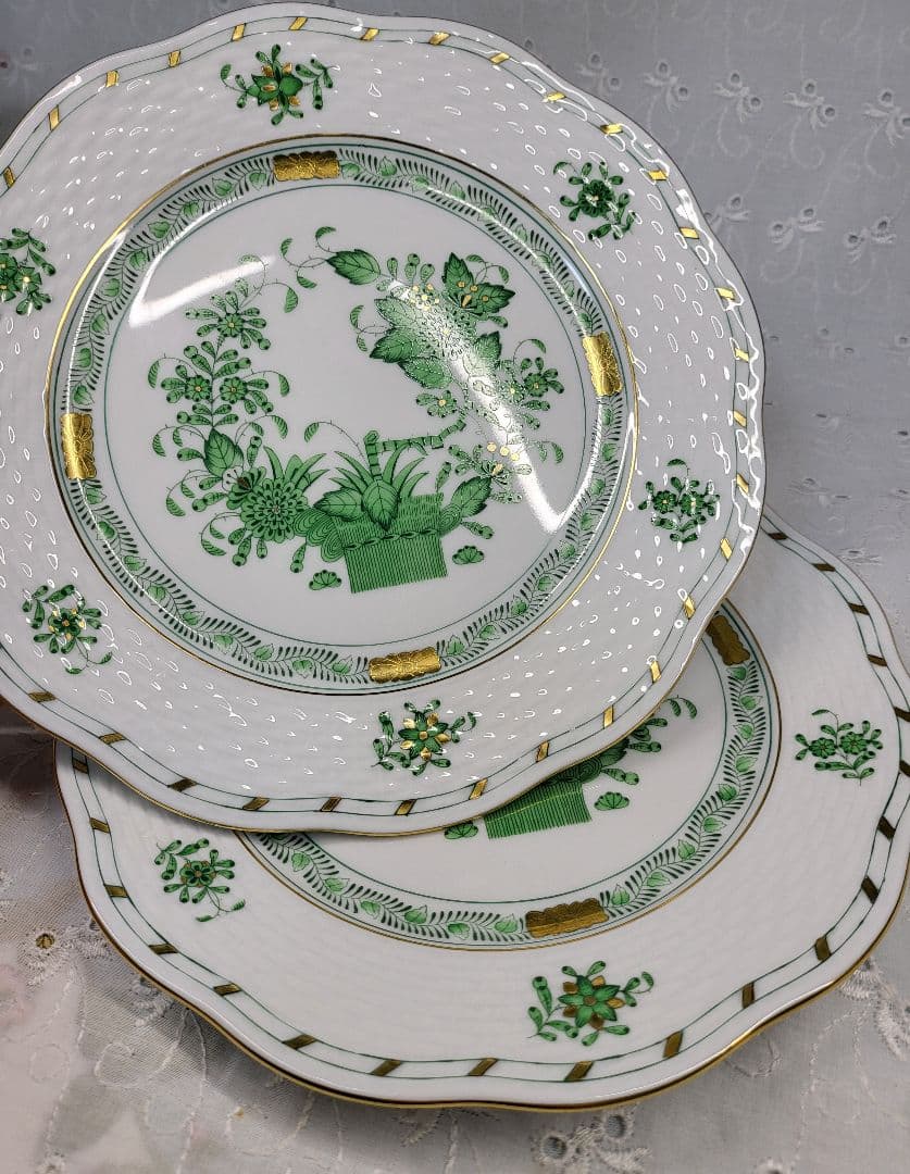 2枚✨未使用近✨ヘレンド インドの華 プレート 19cm皿 デザート