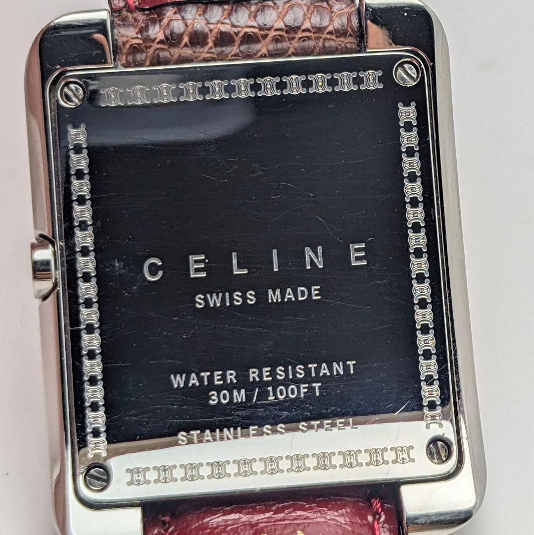 CELINE セリーヌ キャレカフ レディース腕時計 スクエア 稼働品