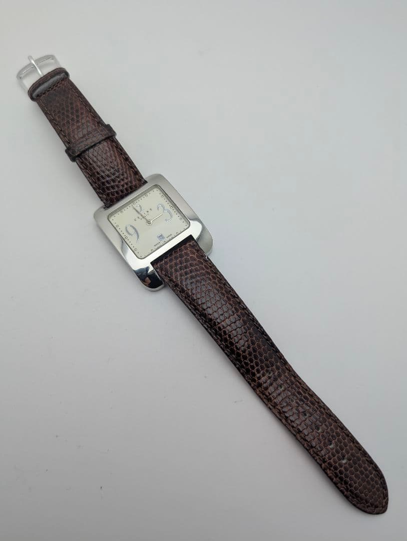 CELINE セリーヌ キャレカフ レディース腕時計 スクエア 稼働品