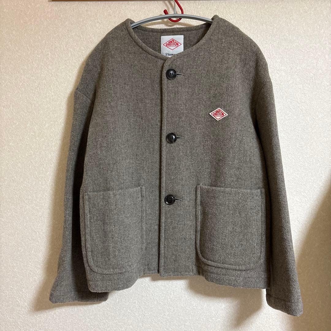 DANTON(ダントン) ウールモッサライトパイルノーカラージャケット36