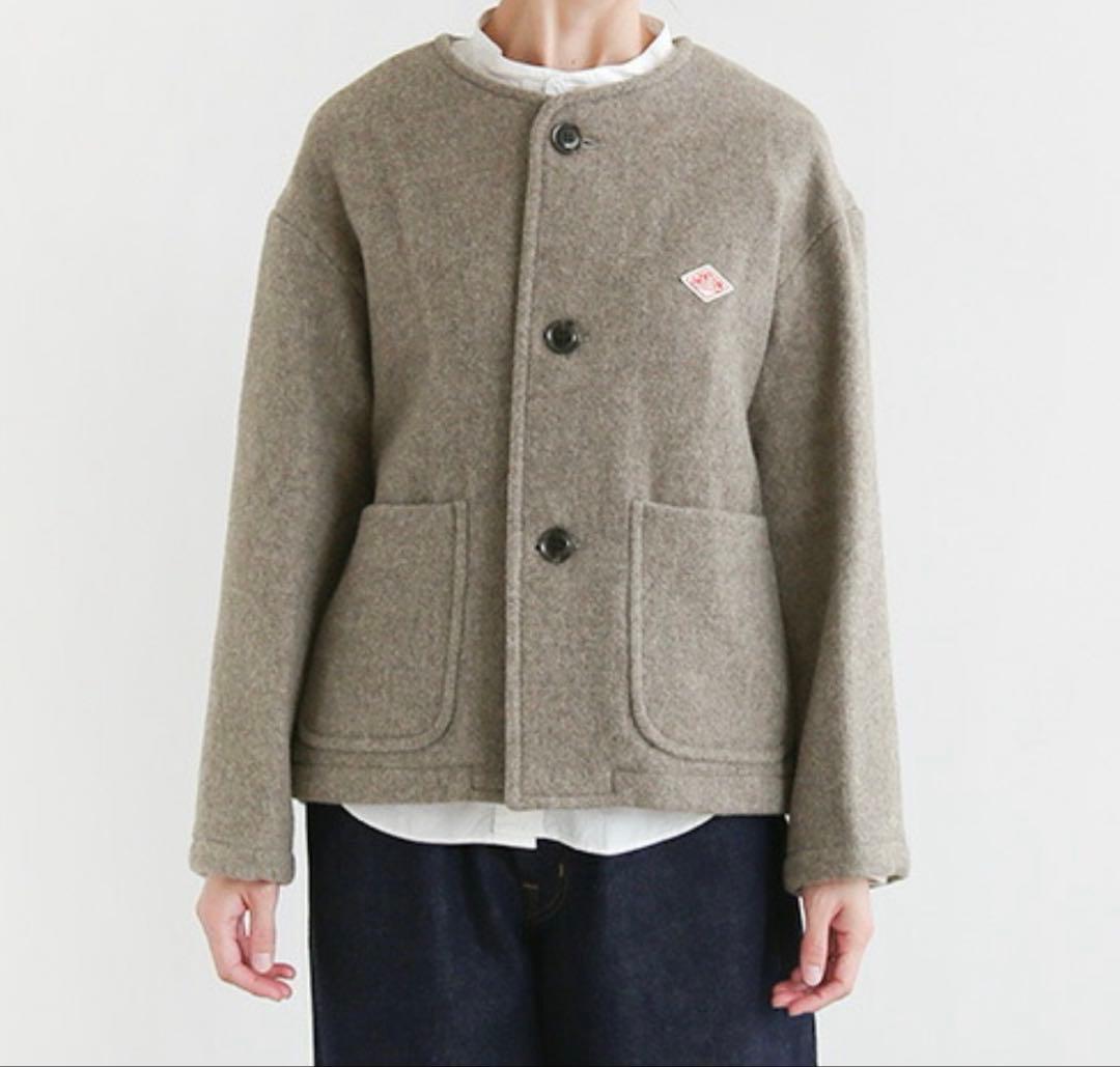 DANTON(ダントン) ウールモッサライトパイルノーカラージャケット36