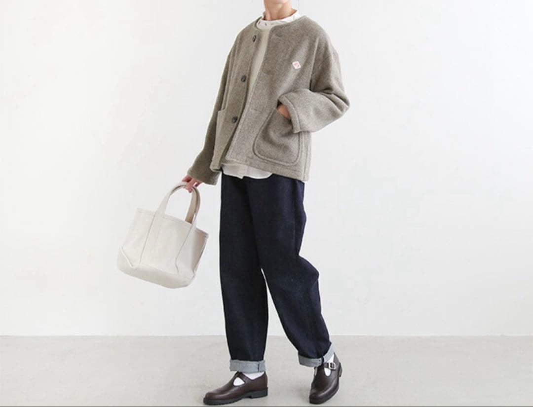 DANTON(ダントン) ウールモッサライトパイルノーカラージャケット36