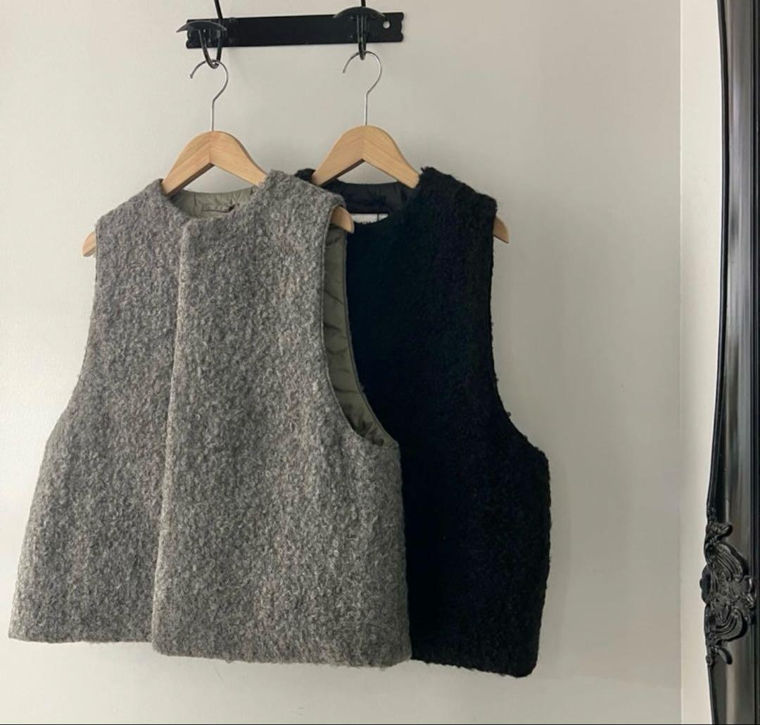 hyke ハイク　アストラカンベスト　ボアベスト　キルティングベスト