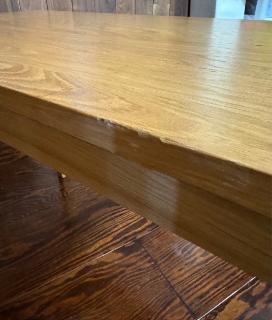 無印良品　無垢材デスク　木製デスク オーク材 事務机 引き出し付き　学習机