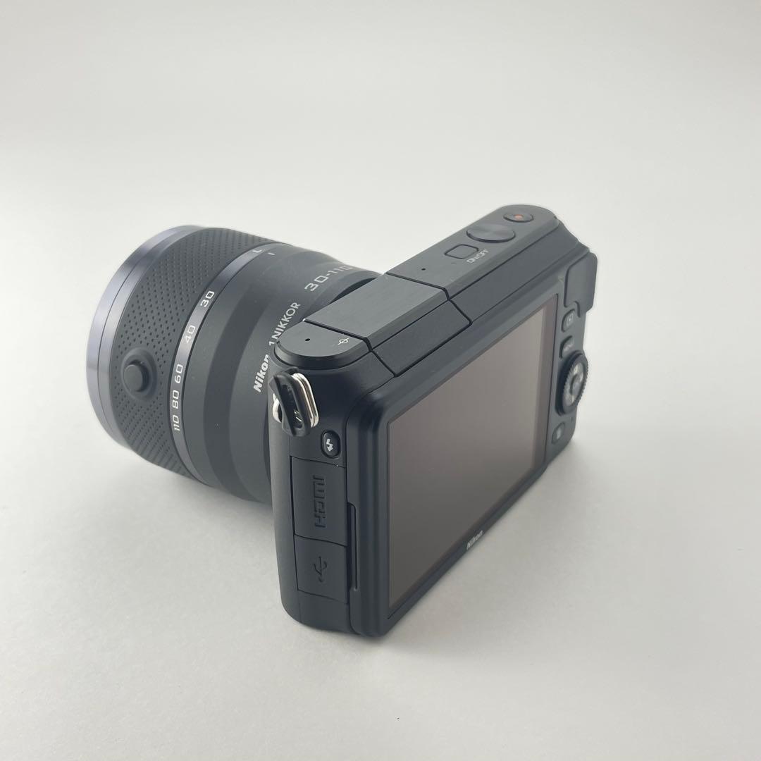 【極上美品・返品保証】Nikon1 S1ブラック 標準レンズキット