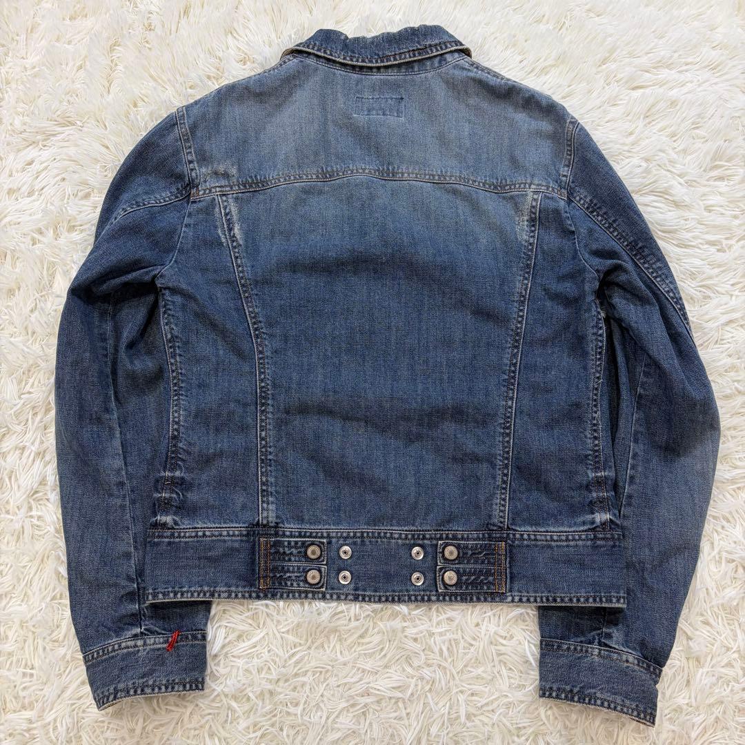 D&G ドルチェアンドガッバーナ デニムジャケット ロゴワッペン ダメージ加工M