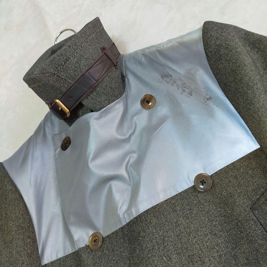 Paul Smith　異素材ドッキング　ダブルブレストロングチェスターコート