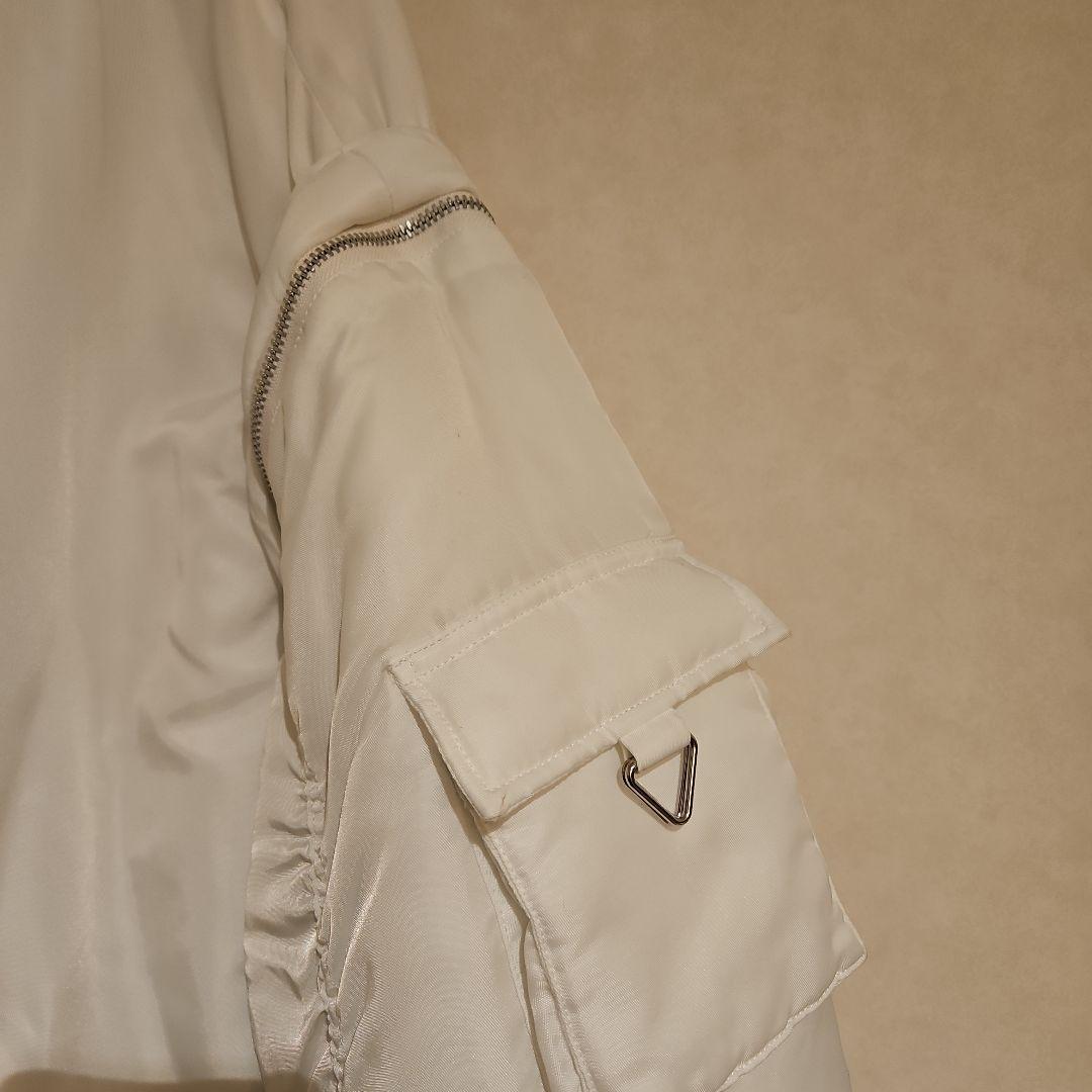 MAISON SPECIAL ホワイト MA-1ジャケット　アーム取り外し可能