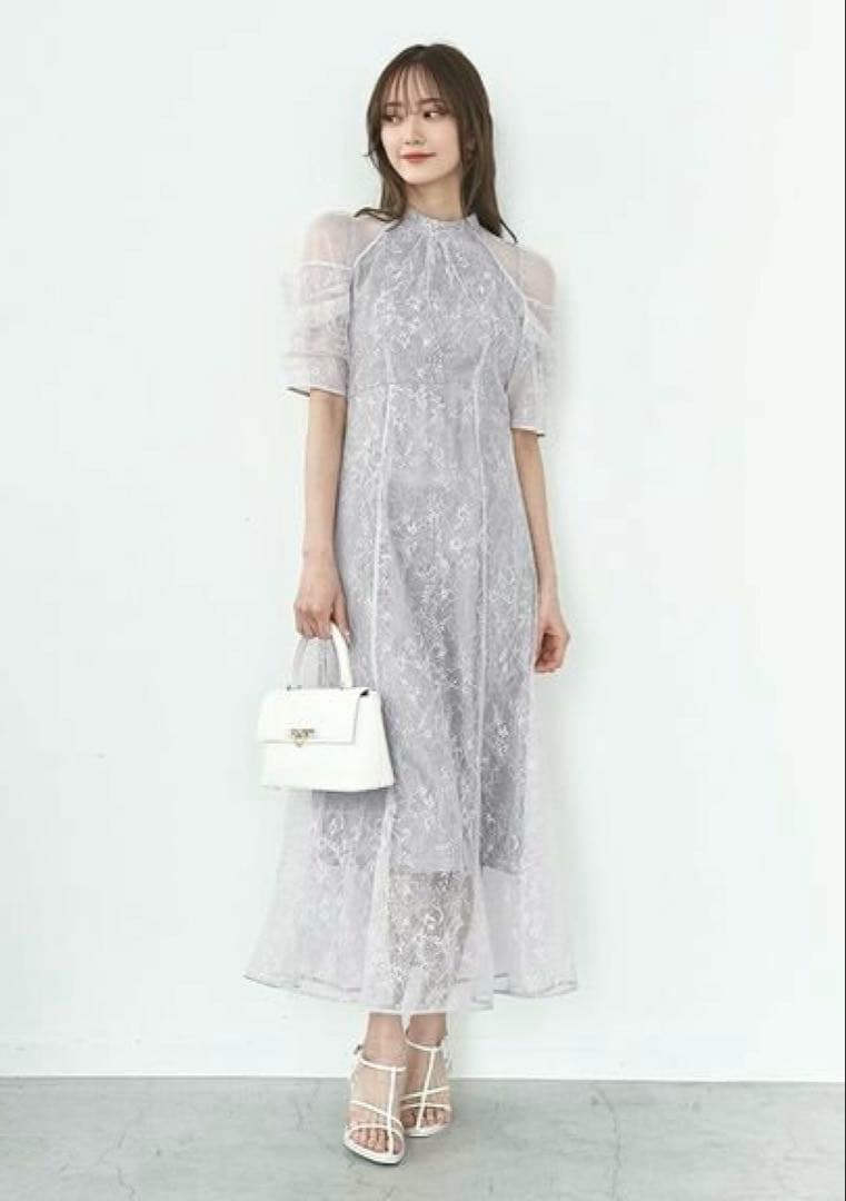 snidel スパンコールレースドレス♡