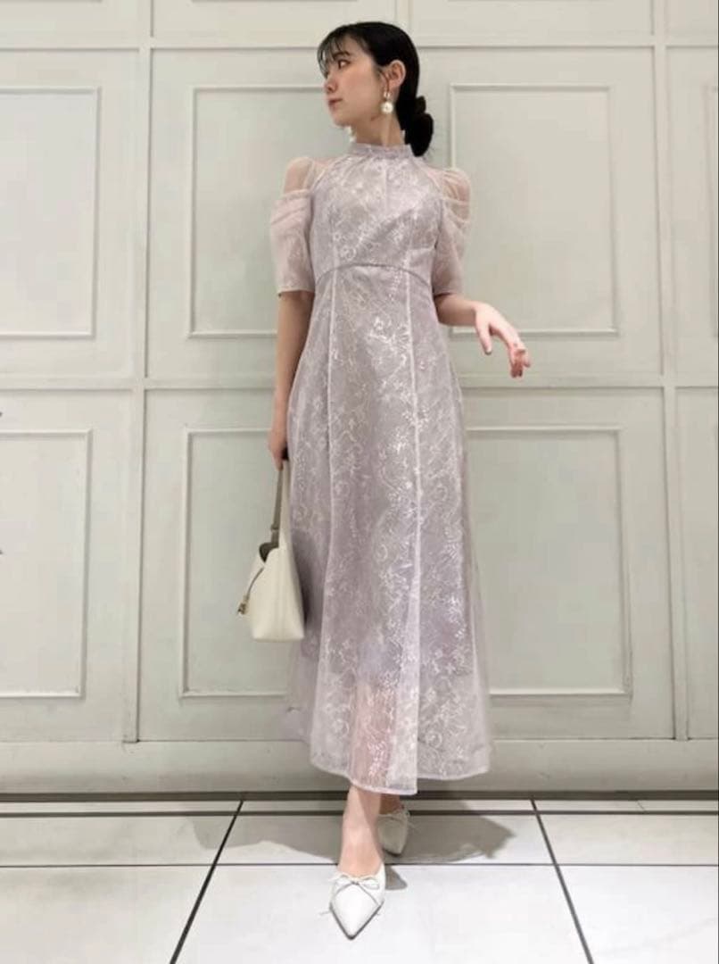 snidel スパンコールレースドレス♡