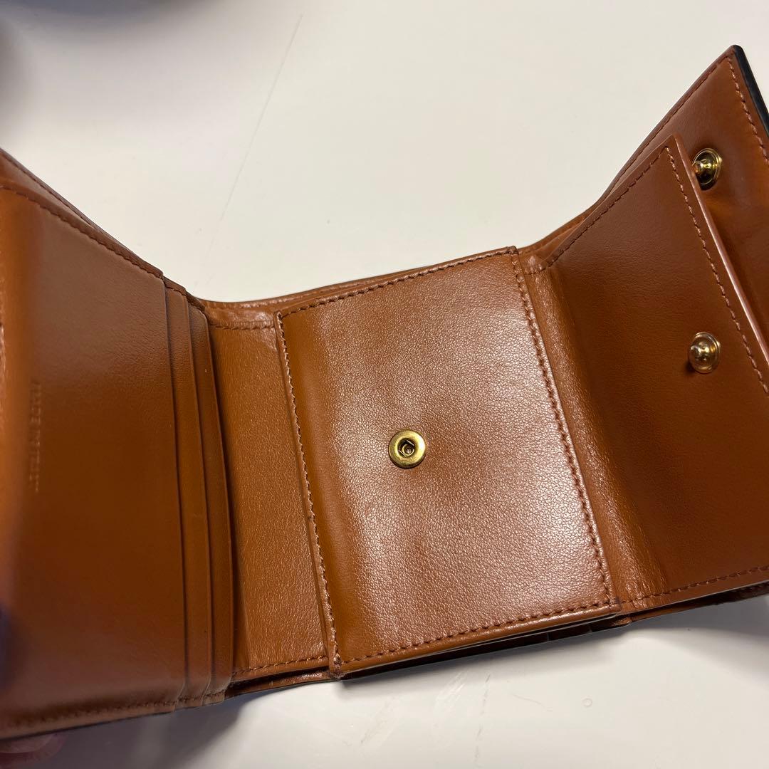 CELINE 三つ折り財布 ダークブルー/ブラウン