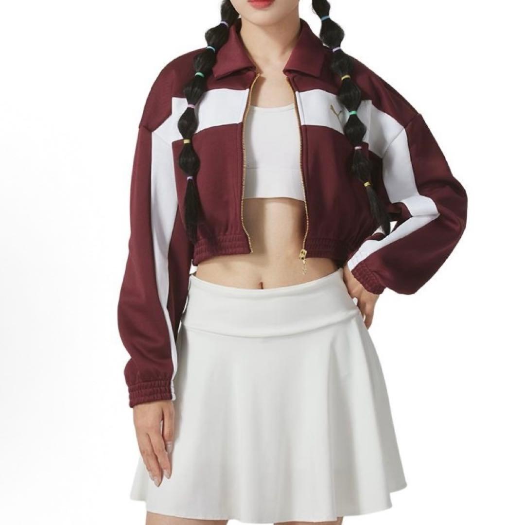 新品M PUMA プーマ ジャケット レディース ボルドー 633795-96