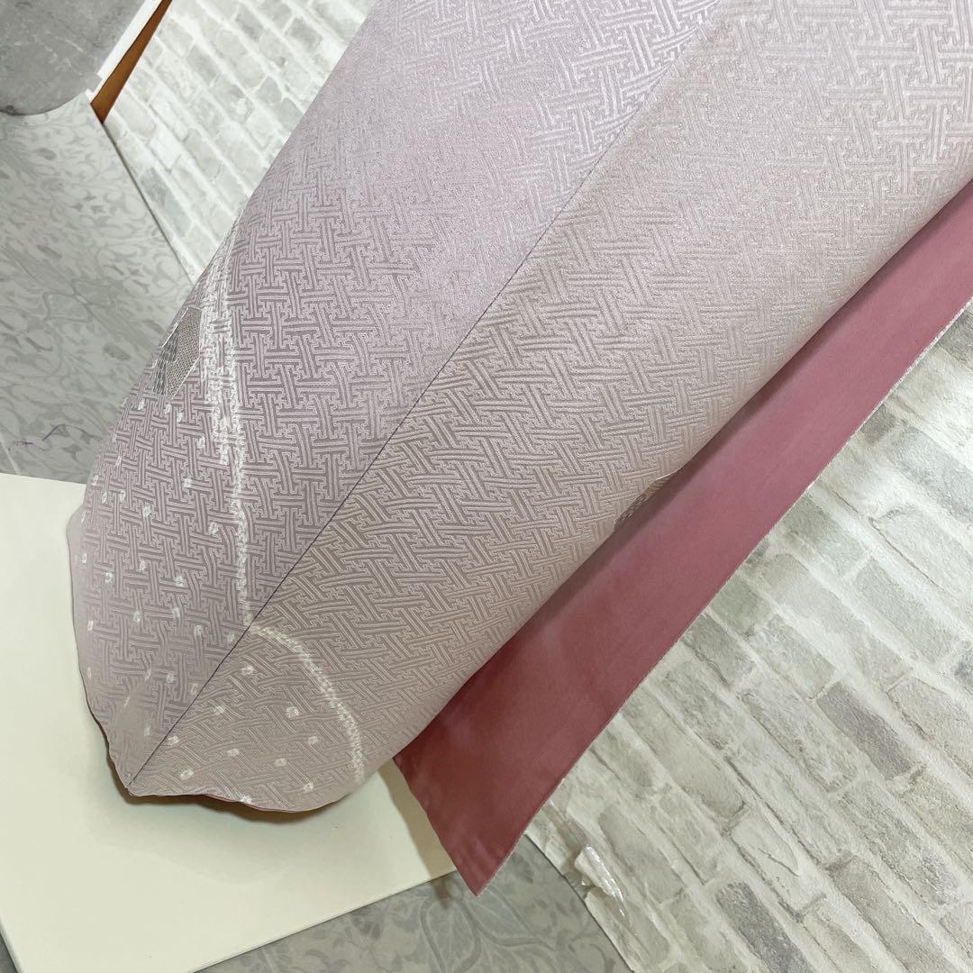 訪問着　フルセット　亀甲紋様　汕頭刺繍　鹿の子絞り　紗綾形地紋　入学式　H8