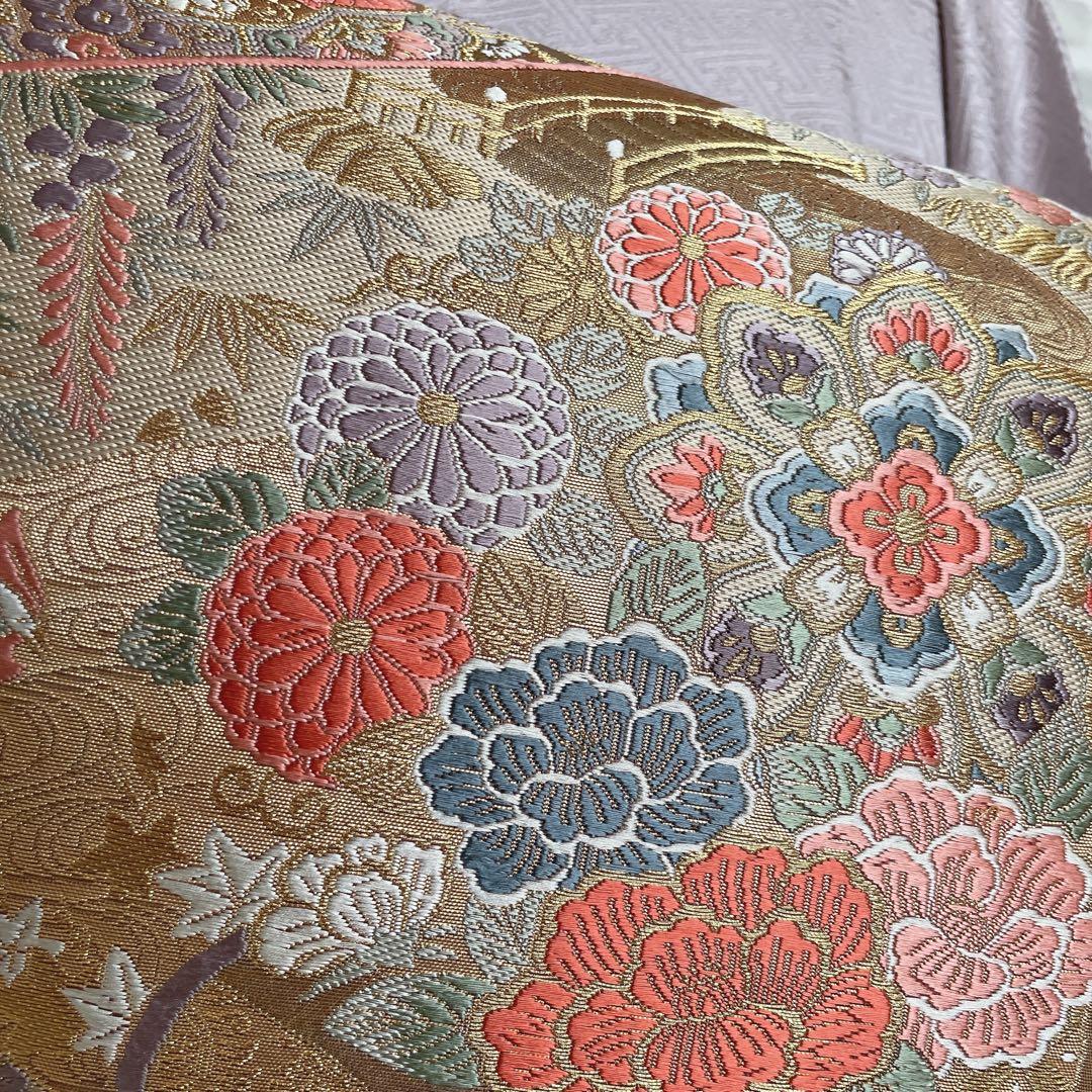 訪問着　フルセット　亀甲紋様　汕頭刺繍　鹿の子絞り　紗綾形地紋　入学式　H8