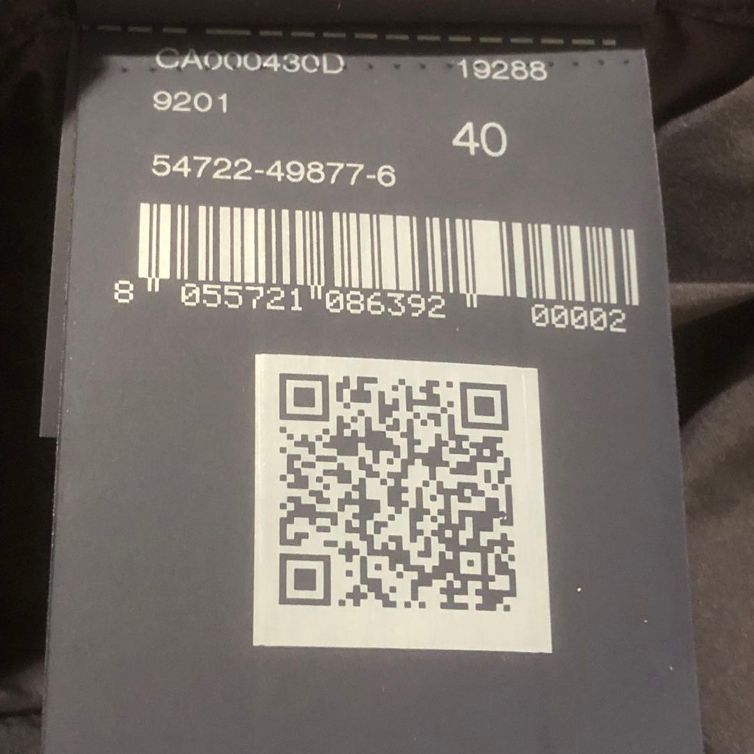 極美品 ヘルノ 中綿入りナイロンコート ステンカラー ミドル丈 ネイビー L