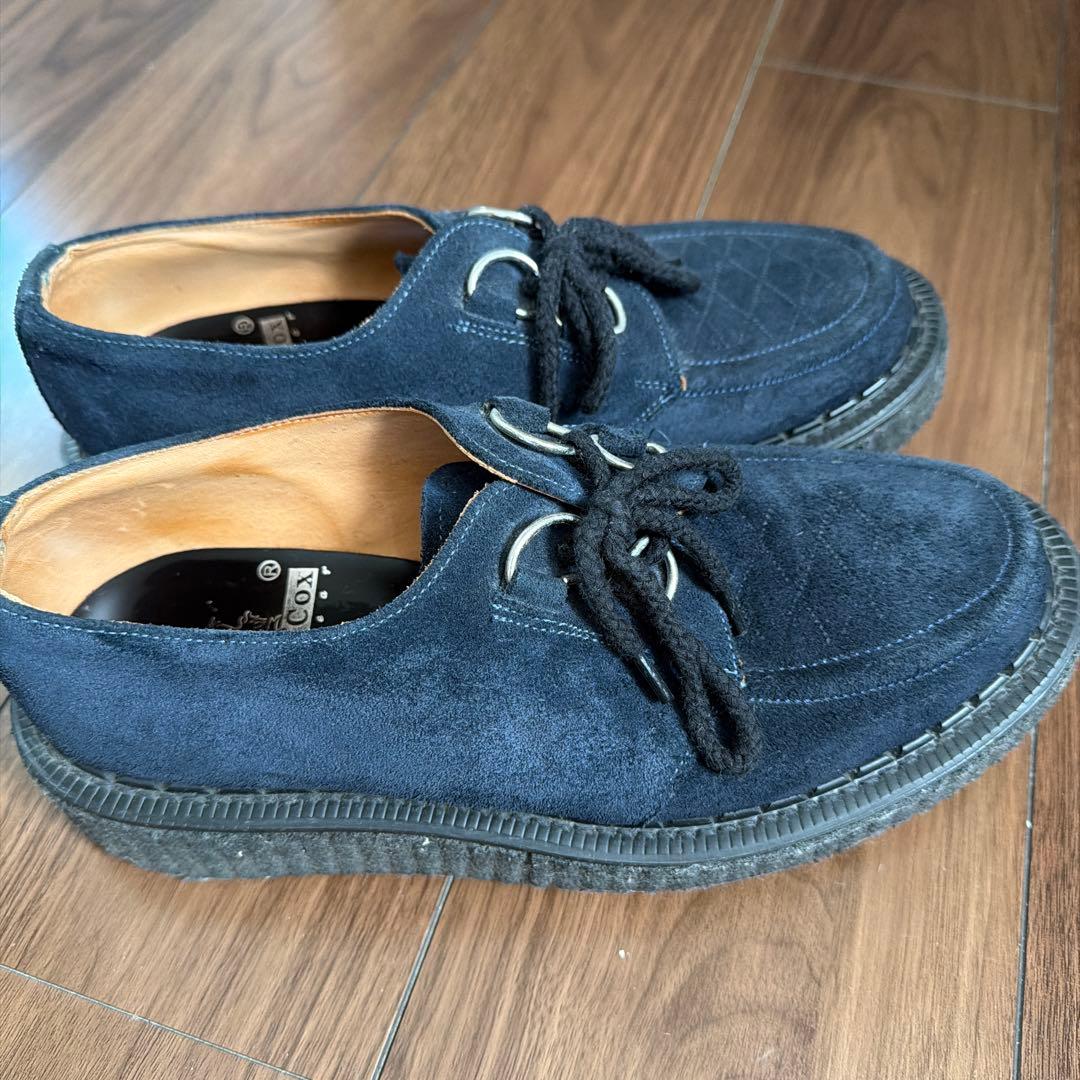 E COX（ジョージコックス）別注　スエード　ネイビー　UK7 26