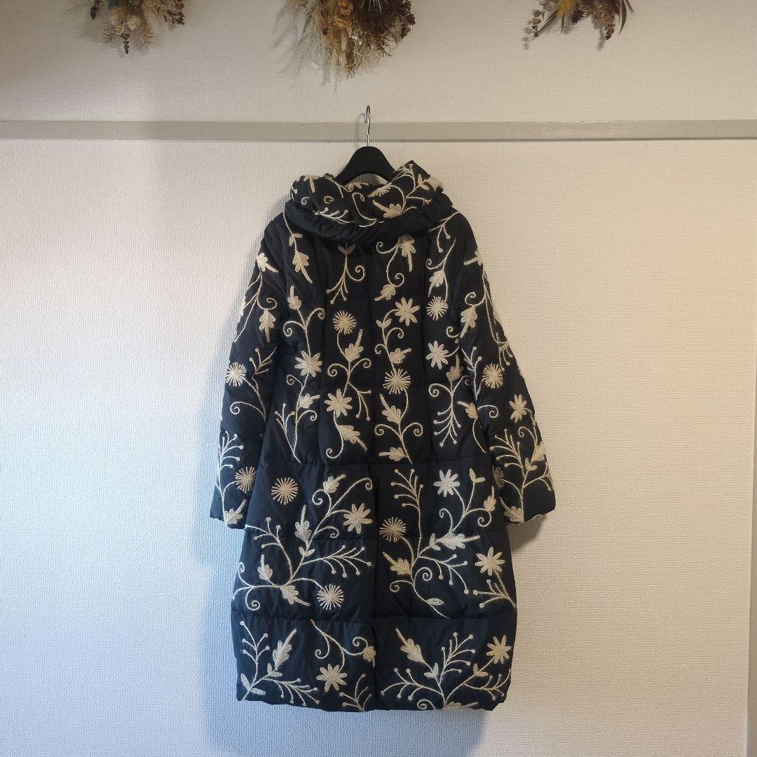 【美品】 Syhilla 刺繍 ロングコート花柄刺繍 シビラ