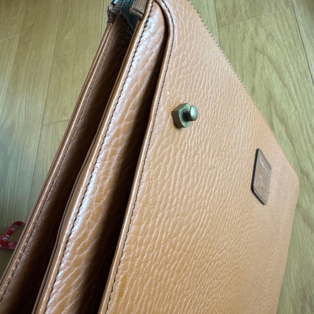 BURBERRY バーバリー ロゴ セカンドバッグ クラッチ レザー ブラウン