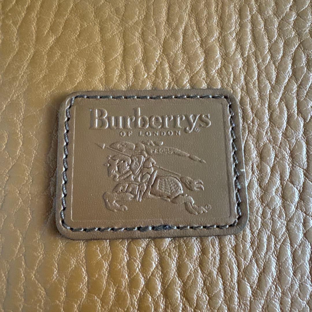 BURBERRY バーバリー ロゴ セカンドバッグ クラッチ レザー ブラウン