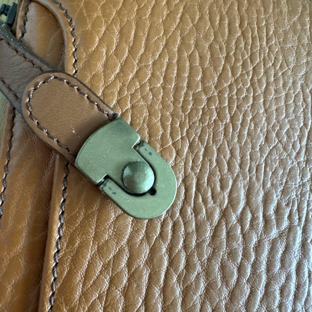 BURBERRY バーバリー ロゴ セカンドバッグ クラッチ レザー ブラウン