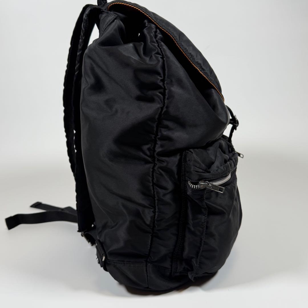 【美品】ポーター　リュック　バックパック　タンカー　ナイロン　巾着　ブラック