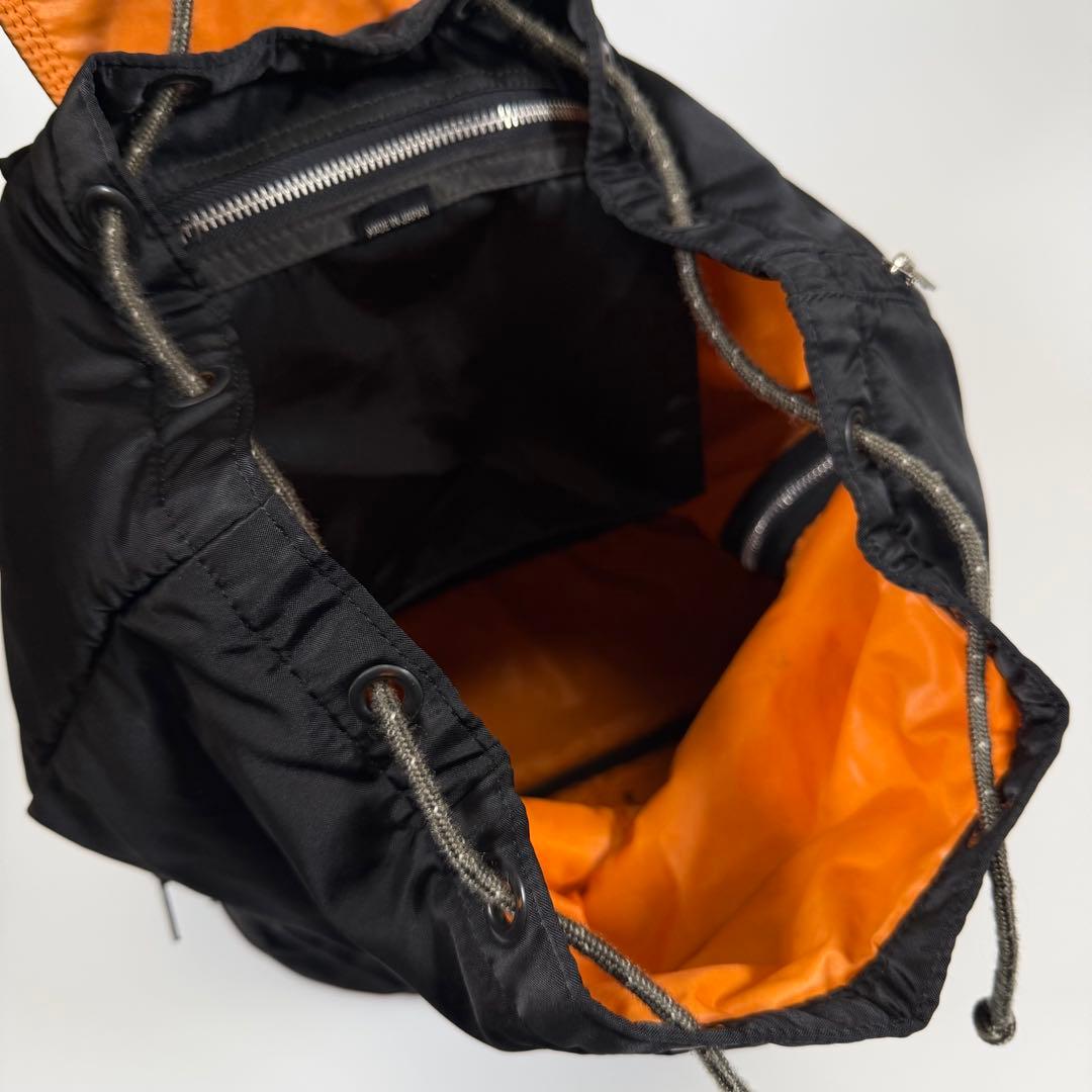 【美品】ポーター　リュック　バックパック　タンカー　ナイロン　巾着　ブラック