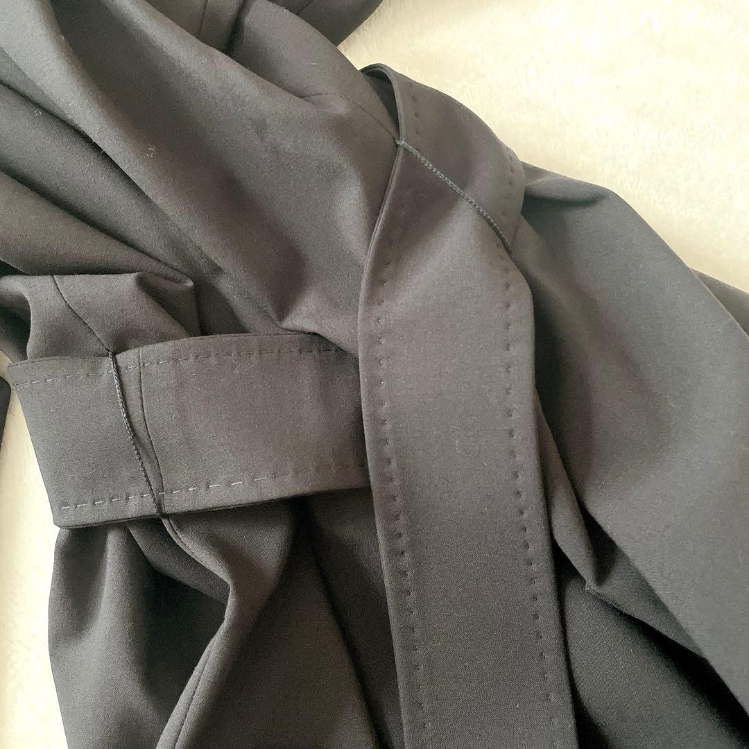 極美品⭐︎Max Mara ブラック ベルテッド 女優襟 ガウンコート 38