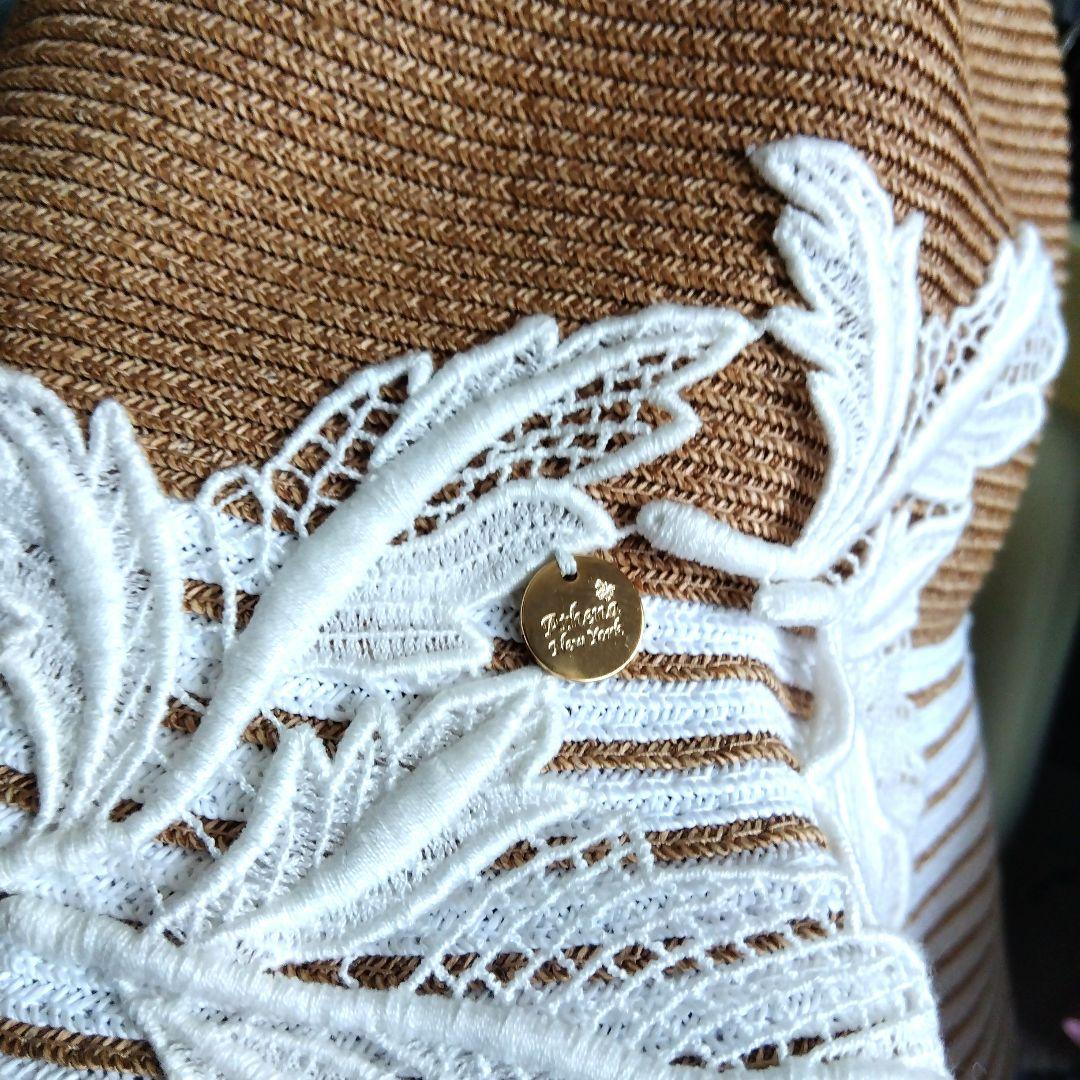 【美品】AthenaNewYorkアシーナニューヨーク　ストローハット　56cm