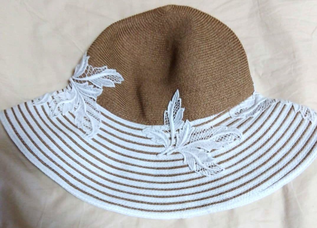 【美品】AthenaNewYorkアシーナニューヨーク　ストローハット　56cm