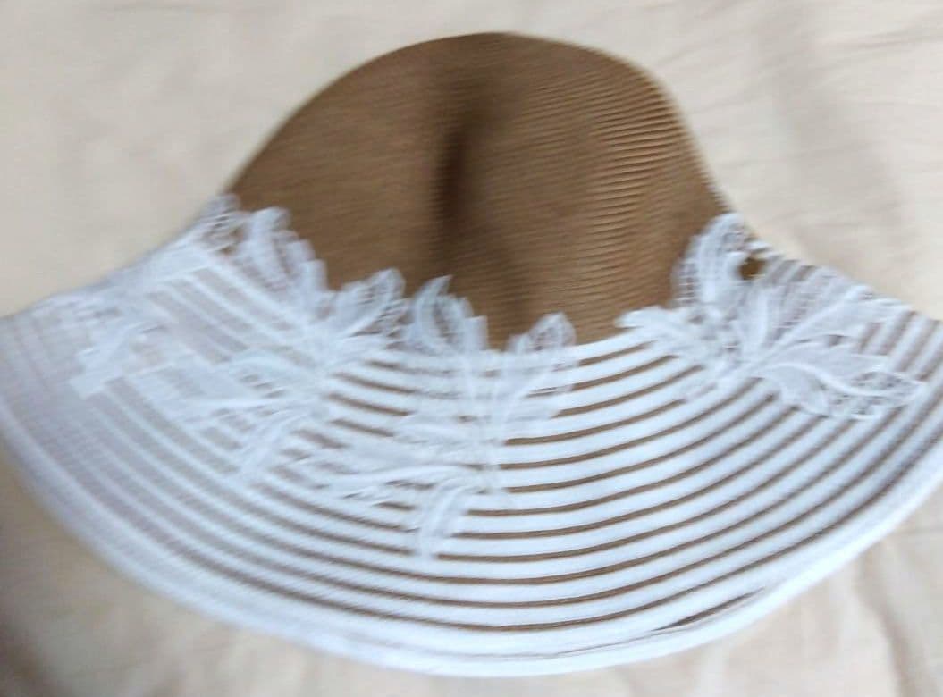 【美品】AthenaNewYorkアシーナニューヨーク　ストローハット　56cm