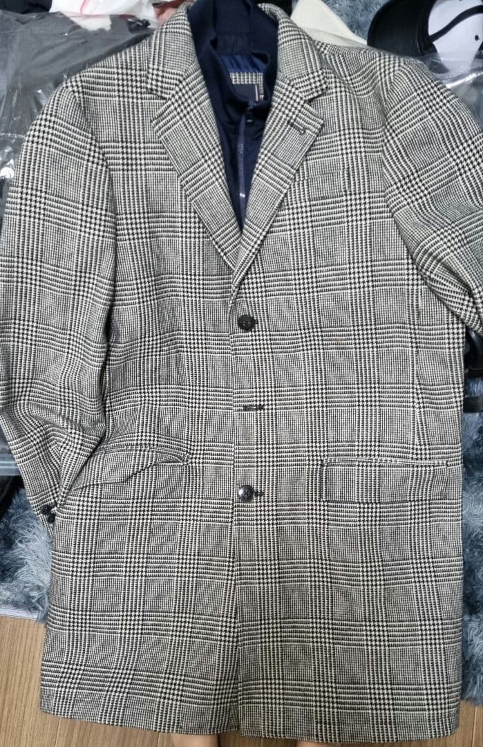 トミーヒルフィガー チェック柄 ロングコート