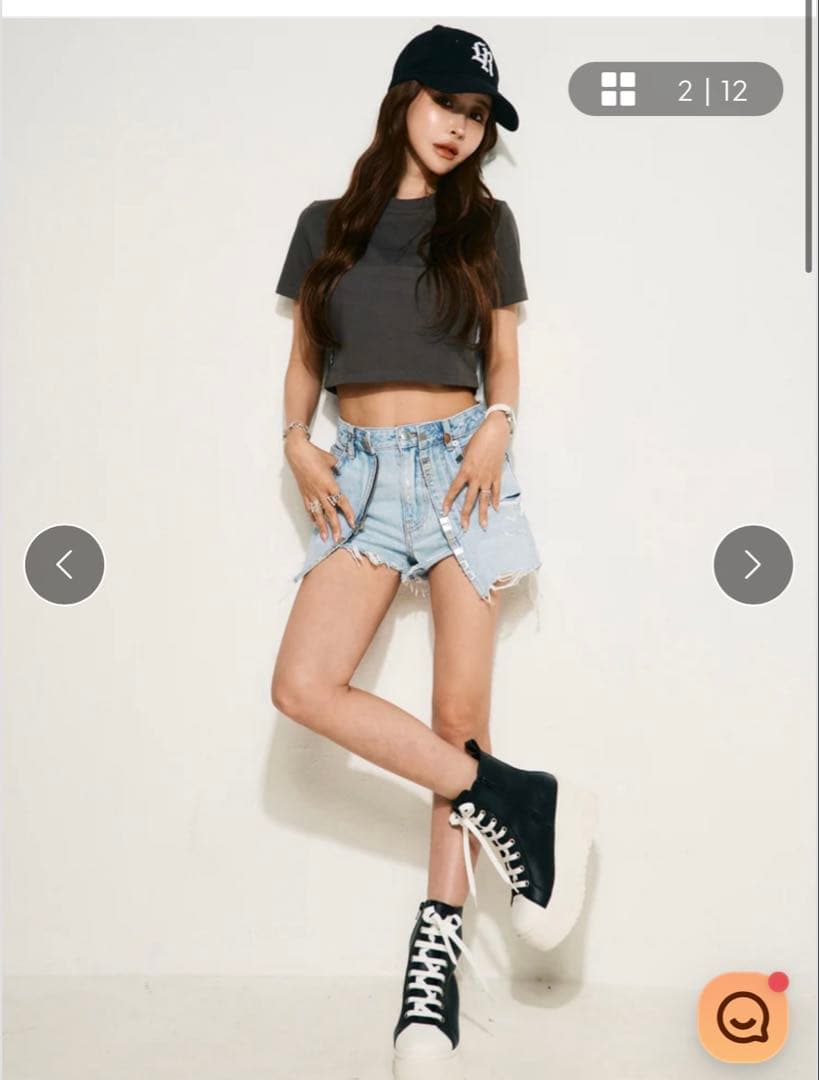 鈴木亜美厚底ハイカットスニーカー Sブラック