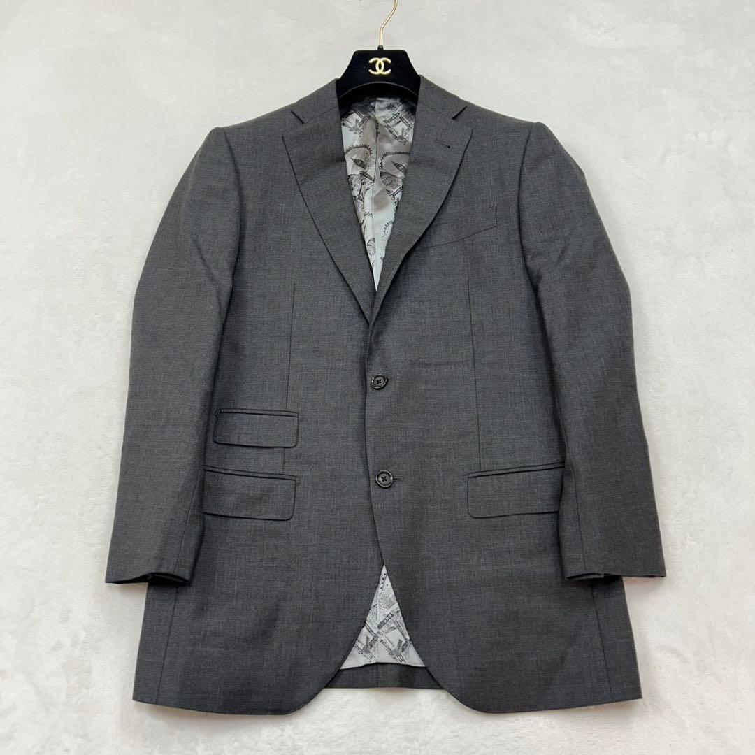 R81 美品 M ハケットロンドン グレー スーツJKT メンズ
