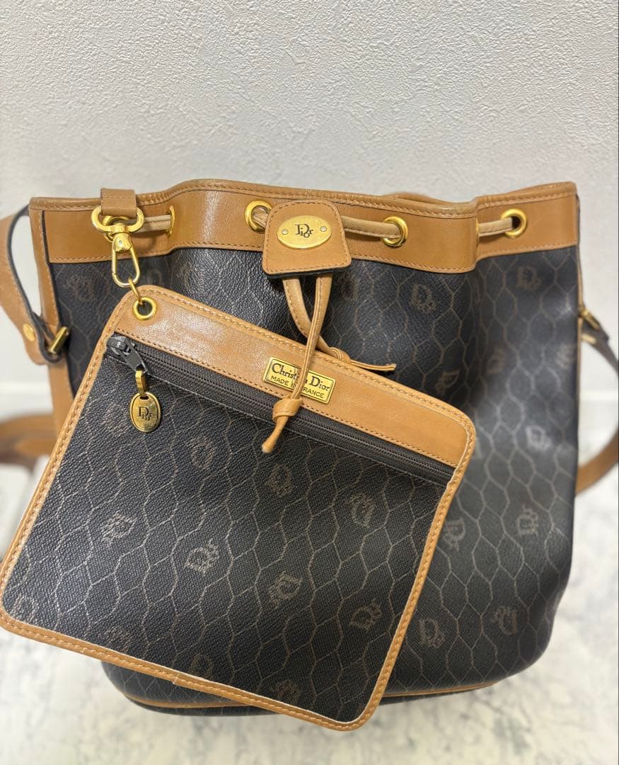 値下げChristian Dior ディオール　ブラウン ショルダーバッグ