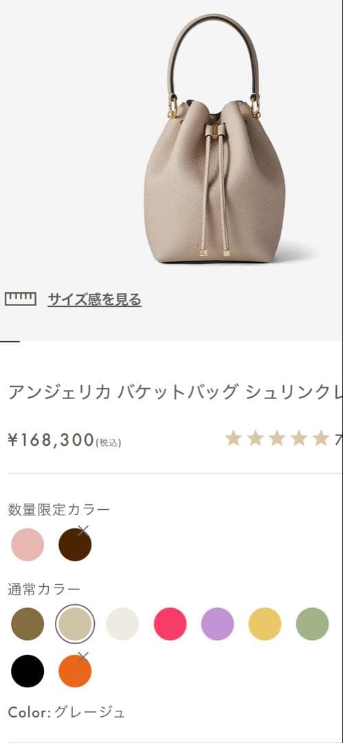 BONAVENTURA アンジェリカバケットバッグ シュリンクレザー