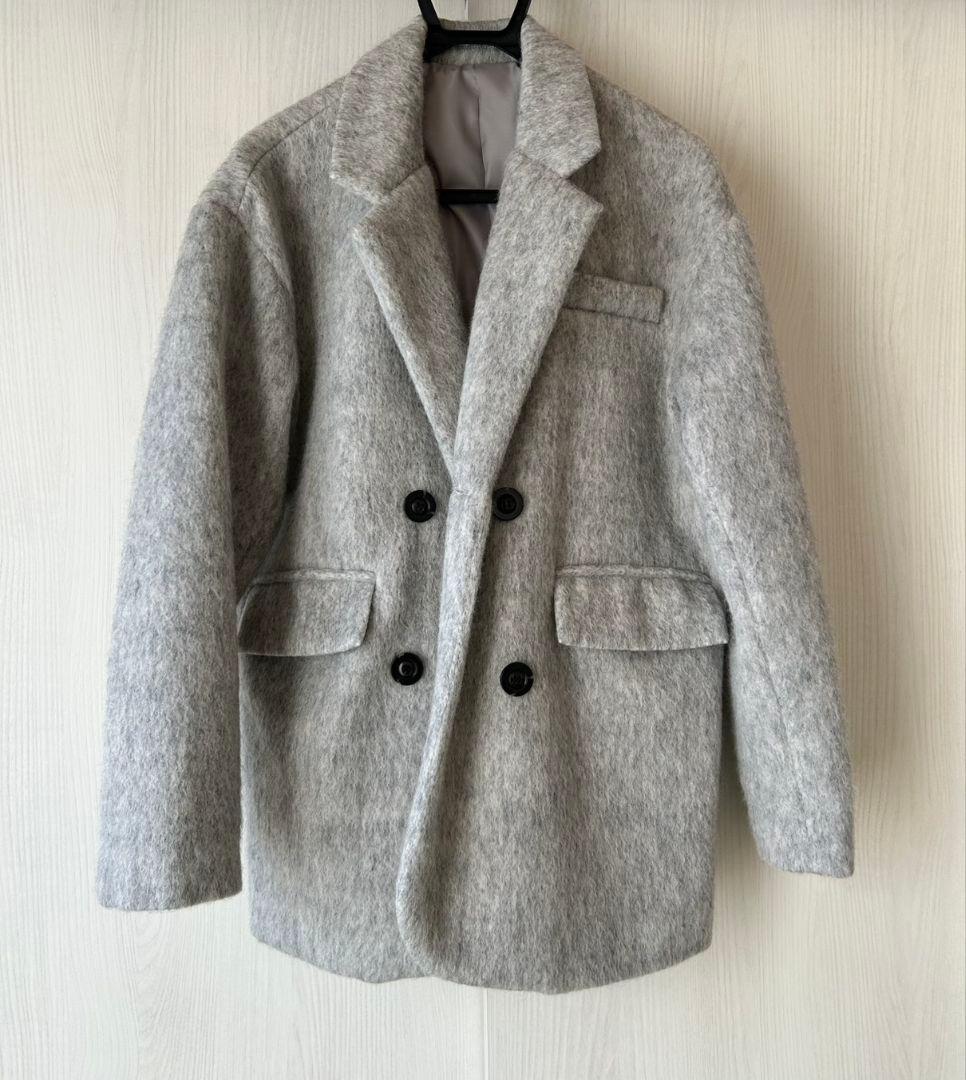 【ほぼ未使用】GYPSOPHILA ミドル丈オーバーサイズシャギーコート