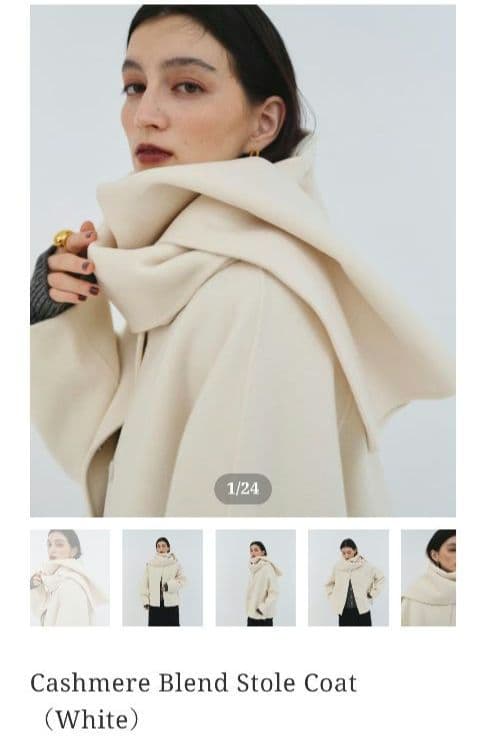 clore+　クロレCashmere Blend Stole Coat